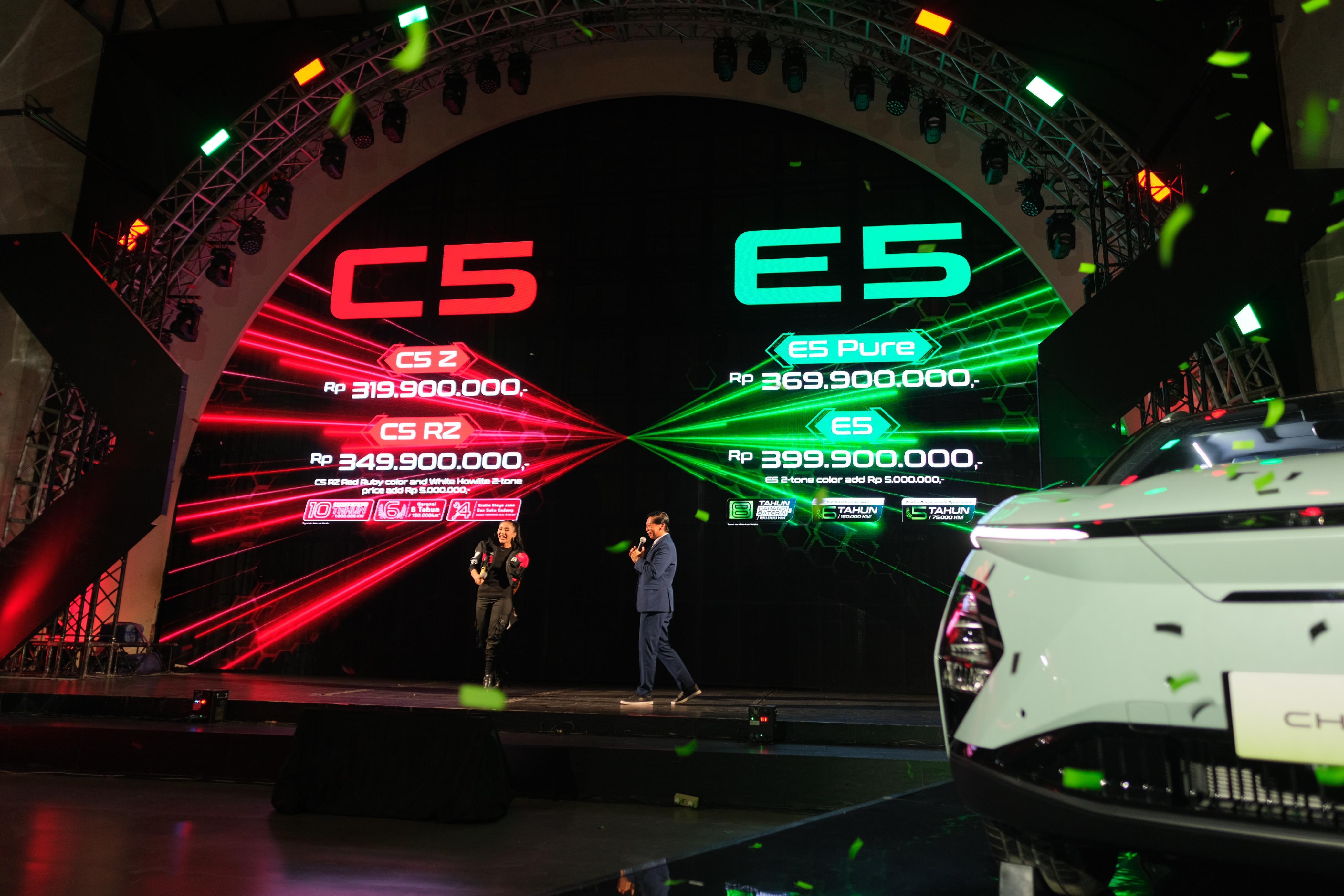 'The Futuristic Reborn' Chery C5 dan E5 Resmi Menyapa Publik Tanah Air